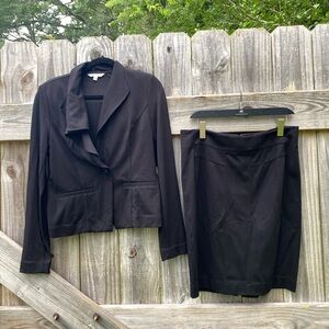 CAbi Black Blazer and Skirt Set Size 6